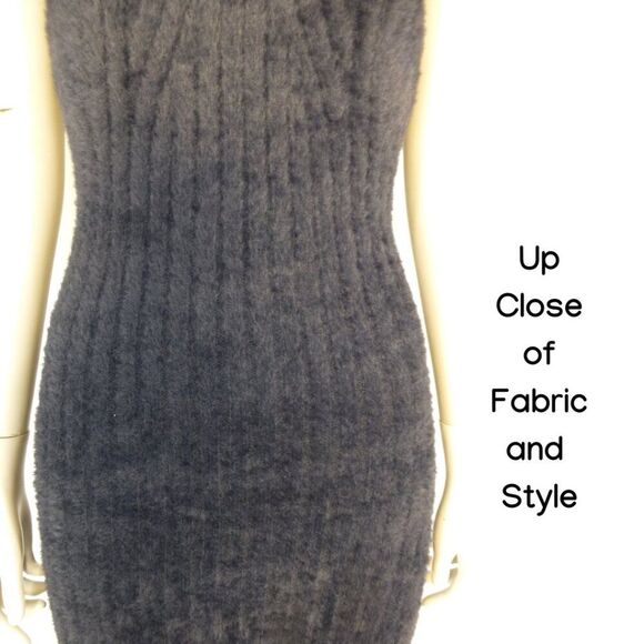 NWOT Freshman 1996 2-Piece Set, Ribbed, and Fuzzy Black Dress with Cardigan - Picture 9 of 13